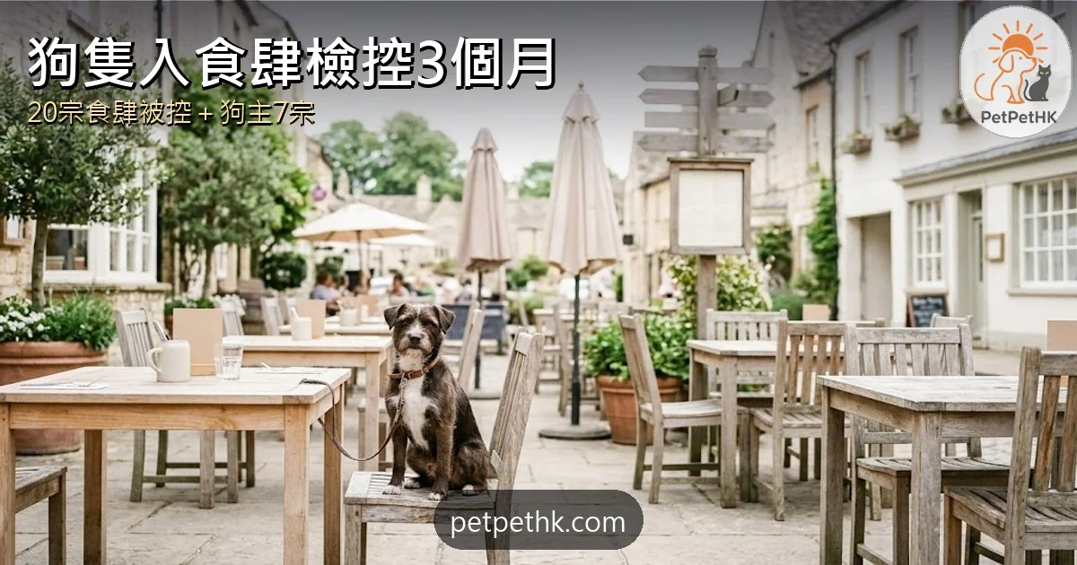 狗隻入食肆檢控2026｜食環署20宗檢控、990間獲准食肆與6大守則