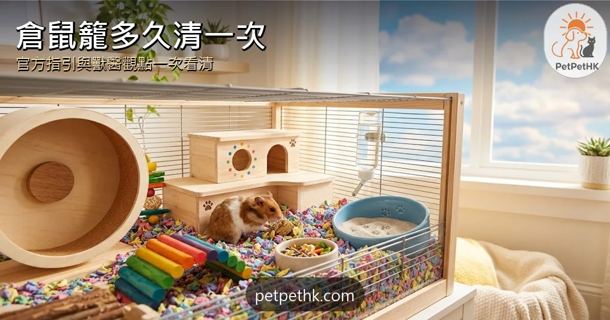 倉鼠籠多久清一次？｜漁護署每週全換與獸醫減壓觀點、墊料安全與除臭迷思｜2026