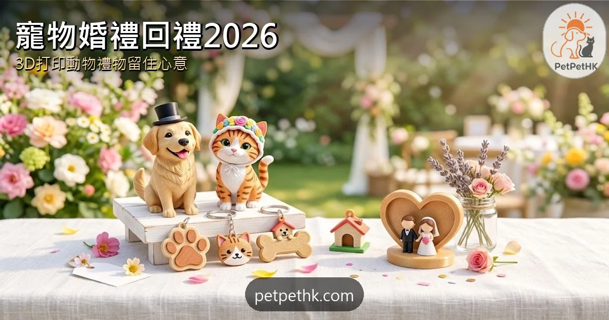 香港2026寵物婚禮回禮潮流：用3D打印動物禮物留住心意