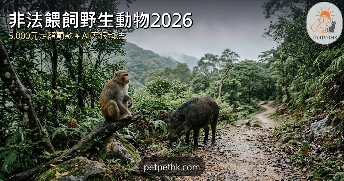 非法餵飼野生動物罰款2026｜漁護署發145張定額罰款、AI閉路電視執法與罰則全解析