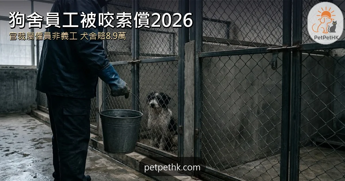 狗舍員工被咬索償2026｜官裁定屬僱員非義工 犬舍須賠8.9萬 工傷保障全解析