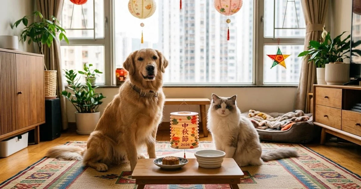 中秋節寵物安全指南2026｜月餅有毒＋煙花走失預防全攻略