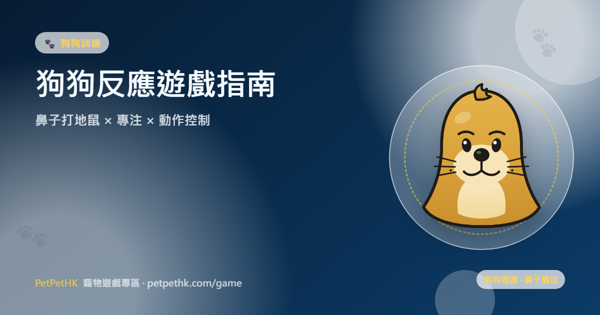 狗狗反應遊戲指南：鼻子打地鼠如何訓練專注與動作控制
