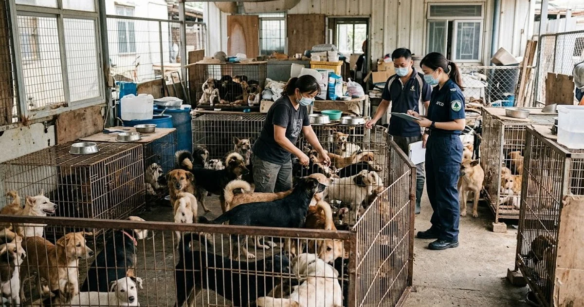元朗動物收容所涉無牌養136狗｜漁護署檢控本地女9月提堂｜2026